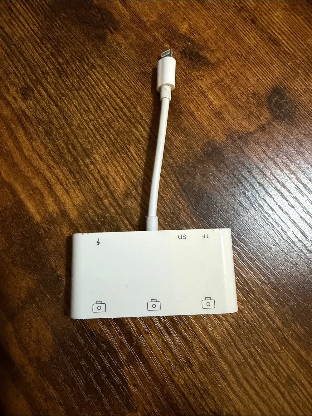 White Lightning to SD/TF Card Reader Adapter